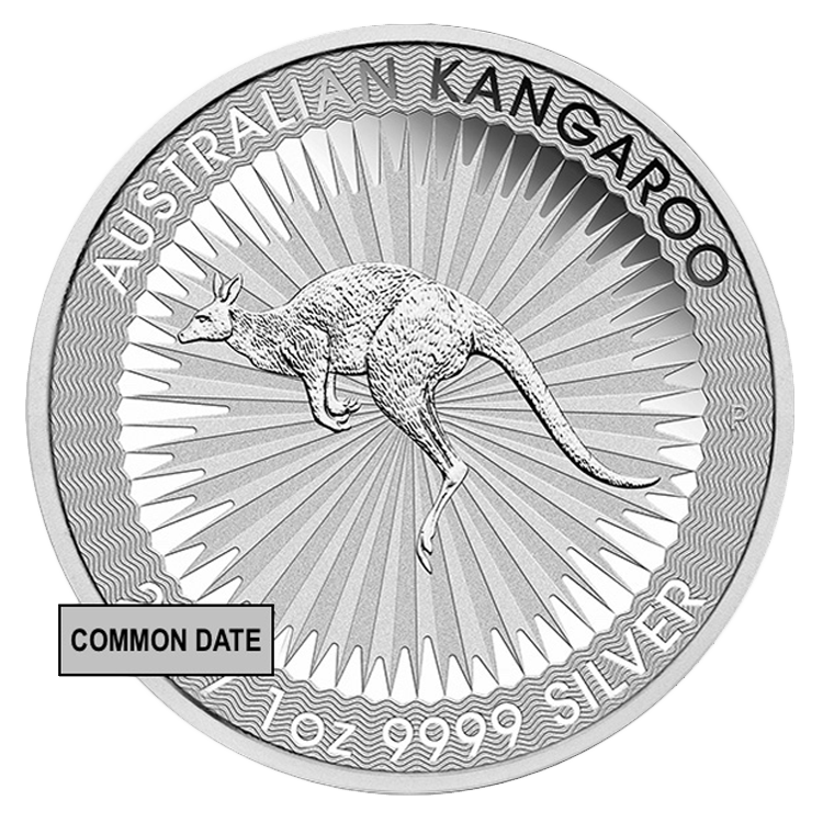 1 oz Australian Silver Kangaroo Coin (Common Date)