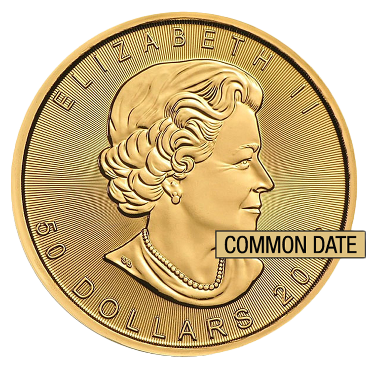 1 oz Canadian Gold Maple Leaf Coin (Common Date)