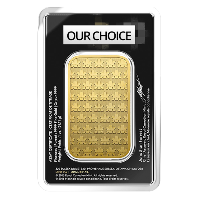1 oz Gold Bar - Various Mints