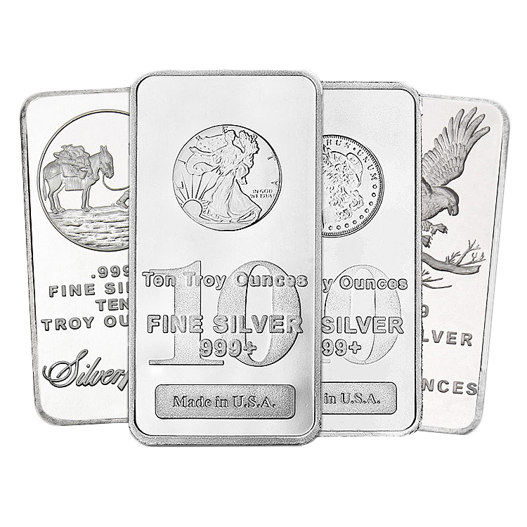 10 oz Silver Bar - Various Mints