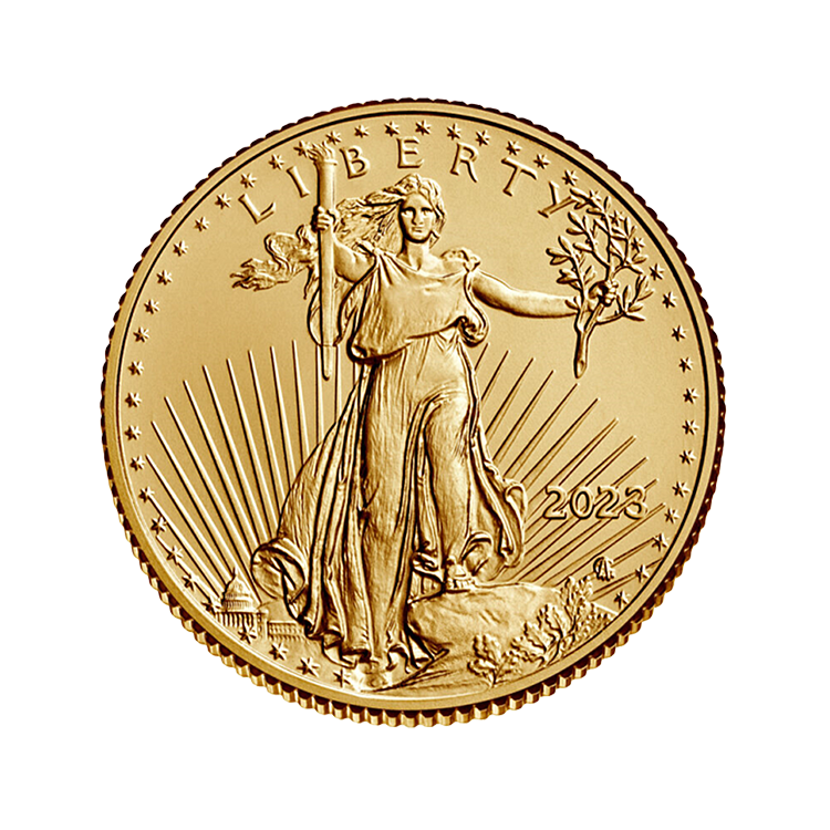 1/10 oz American Gold Eagle Coin (Common Date)