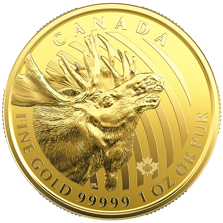 1 Oz Canadian Gold Moose Coin With Assay 2019 Buy Online At Goldsilver®