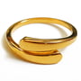 Crossover Adjustable Ring in 22K - Front View