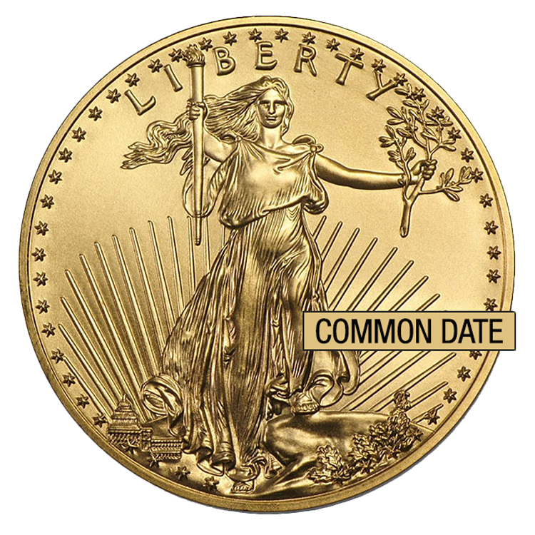 American Gold Eagle Coin Pendant, Liberty Gold Coin Pendant