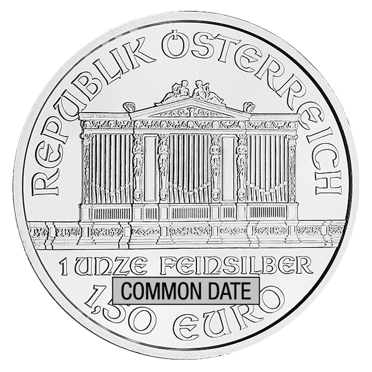 1 oz Austrian Silver Philharmonic Coin (Common Date)