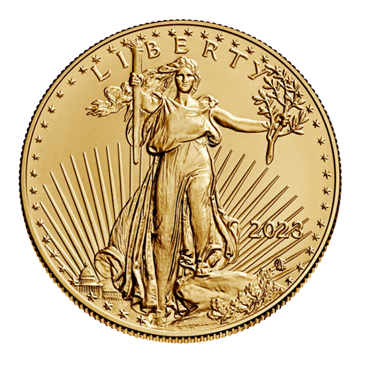 1/2 oz American Gold Eagle Coin (Common Date)