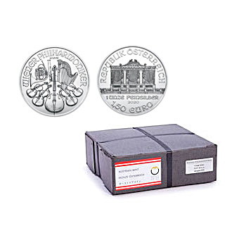 500 oz Sealed Mint Case Austrian Silver Philharmonic Coin