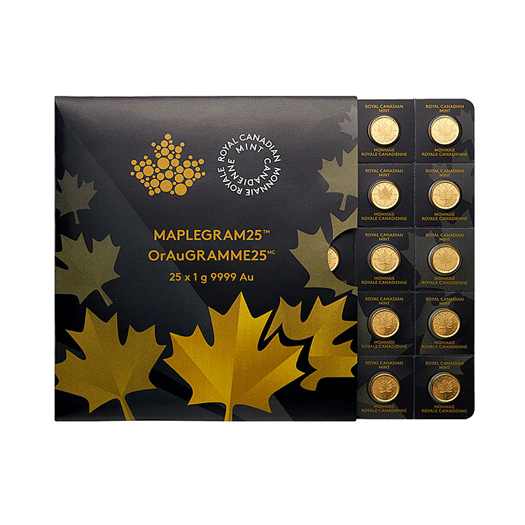 25 gram Gold Canadian Maplegram