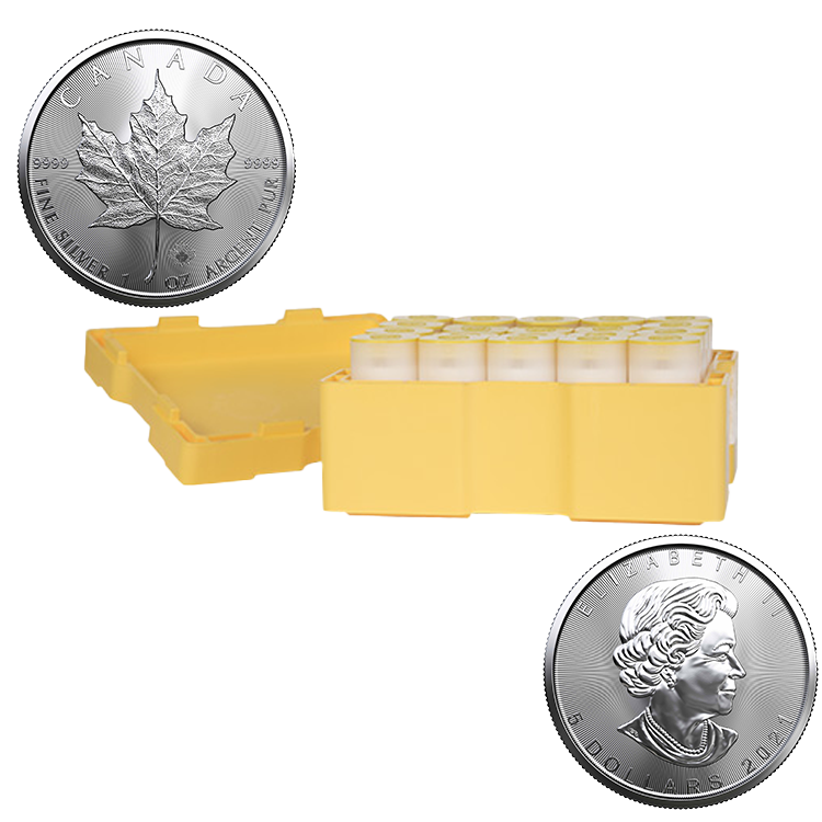 500 oz Sealed Mint Case Canadian Silver Maple Leaf
