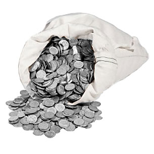 90% Junk Silver 357.3 oz Bag ($500 Face Value)
