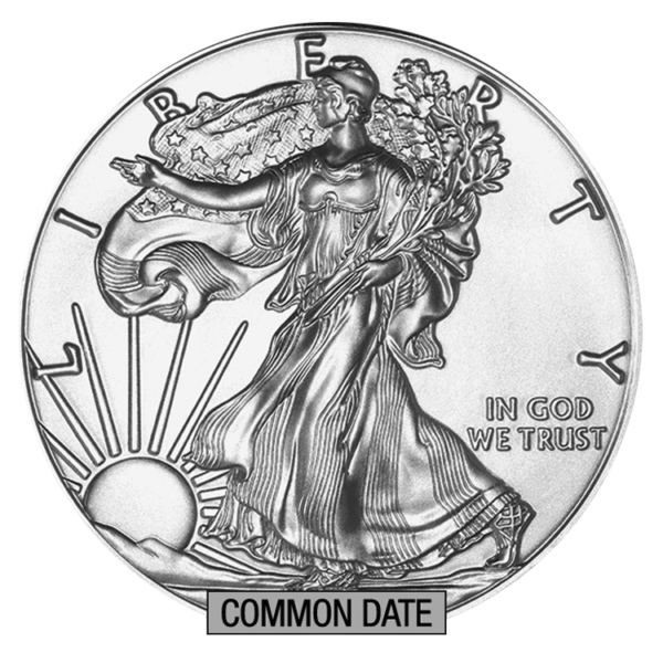 1 oz American Silver Eagle Coin (Common Date) front