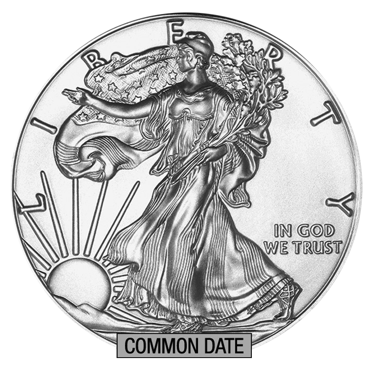 1 oz American Silver Eagle Coin (Common Date) front