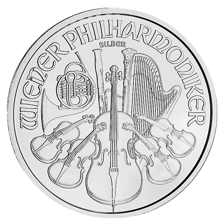 1 oz Austrian Silver Philharmonic Coin (Common Date)