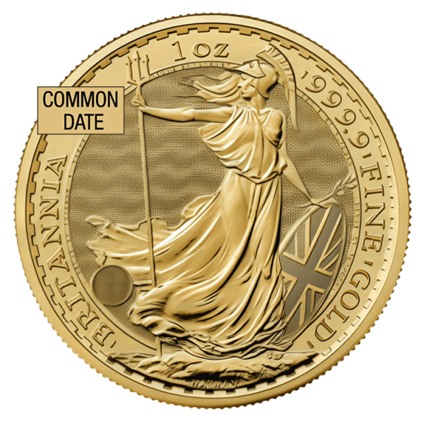 1 oz Gold Britannia Coin (Common Date) front