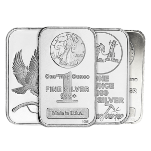 1 oz Silver Bar – Various Mints font