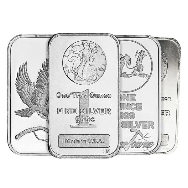 1 oz Silver Bar – Various Mints font