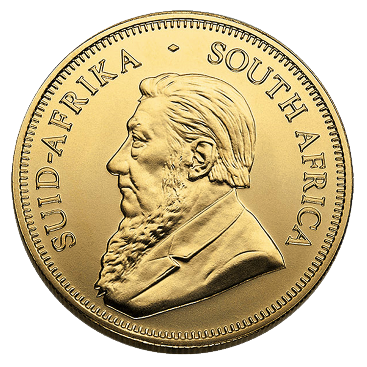 1 oz South African Gold Krugerrand Coin (Common Date) front