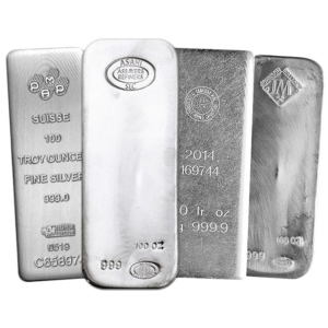 100 oz Silver Bar – Various Mints webp