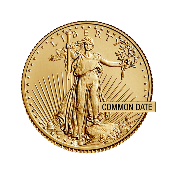 1/10 oz American Gold Eagle Coin (Common Date) front