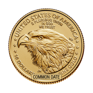 Divisible American Eagle coins offer an affordable way to invest in pure gold. These smaller weight coins contain 1/4 troy ounce of .999 fine gold and are fully backed by the U.S. Government. Years vary. back