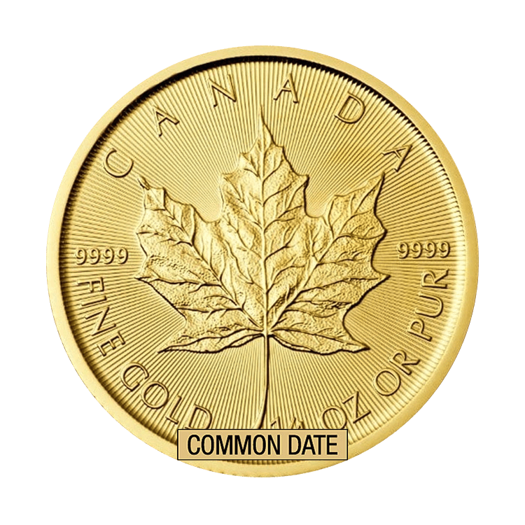 25-oz-Canadian-Gold-Maple-Leaf-Coin-Front