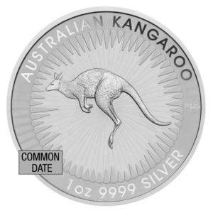 1 oz Australian Silver Kangaroo Coin (Common Date) front