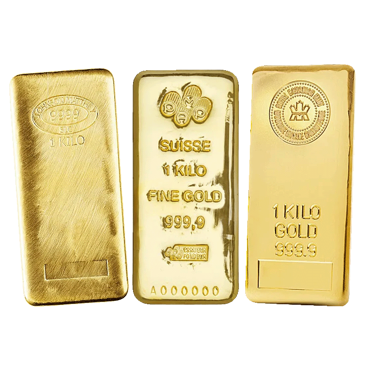 1 Kilo Gold Bar – Various Mints