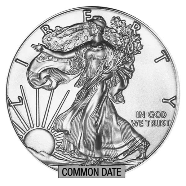 1 oz American Silver Eagle Coin (Common Date) front