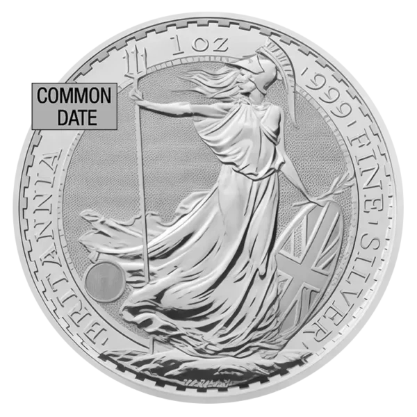 1 oz Silver Britannia Coin (Common Date)
