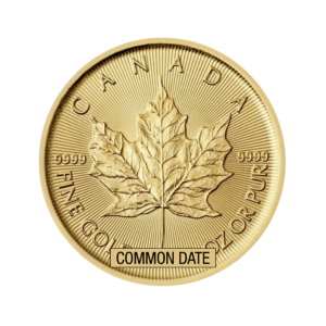 1_10 oz Canadian Gold Maple Leaf Coin Front