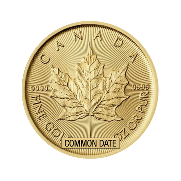 1_10 oz Canadian Gold Maple Leaf Coin Front