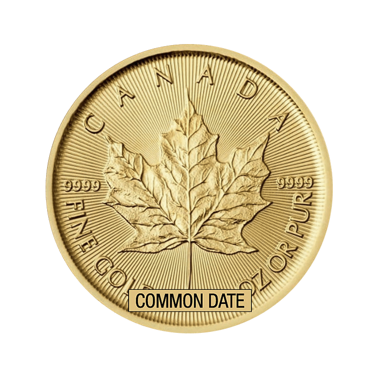 1_10 oz Canadian Gold Maple Leaf Coin Front