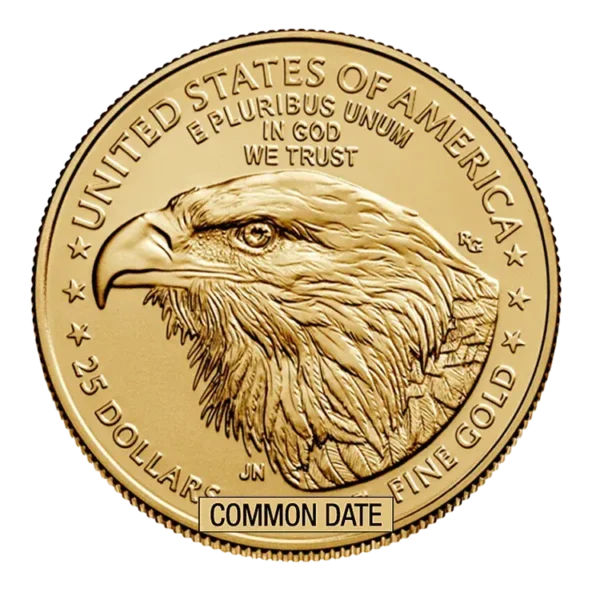 12 oz American Gold Eagle Coin (Common Date) front