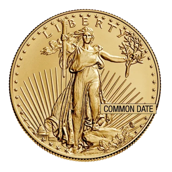 12 oz American Gold Eagle Coin (Common Date) front
