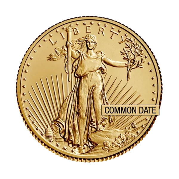 Divisible American Eagle coins offer an affordable way to invest in pure gold. These smaller weight coins contain 1/4 troy ounce of .999 fine gold and are fully backed by the U.S. Government. Years vary.