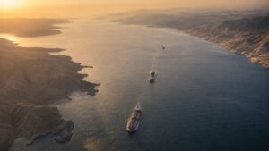 Gold price Iran deal: oil tankers transit the Strait of Hormuz at golden hour as US-Iran peace talks show slight progress, May 2026