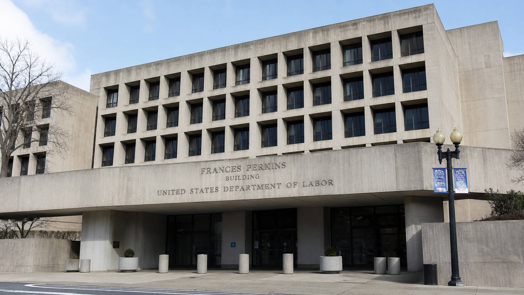 Exterior of the Frances Perkins Building, headquarters of the United States Department of Labor in Washington D.C., where the monthly nonfarm payrolls report is published.