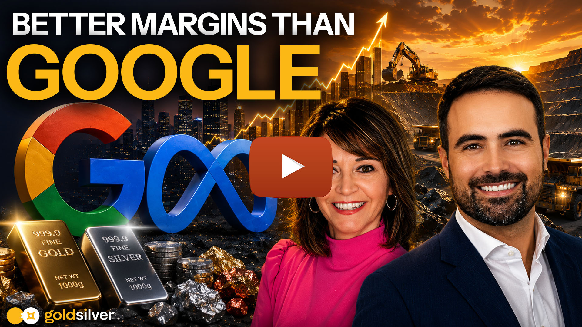 Recommended alt text: Tavi Costa and GoldSilver host Maggie Lake discuss why gold mining margins now exceed Google and Meta, in a GoldSilver video interview
