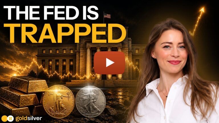 Gold price 1970s correction video thumbnail — Megan King Diaz explains why the Fed is trapped and what it means for gold and silver