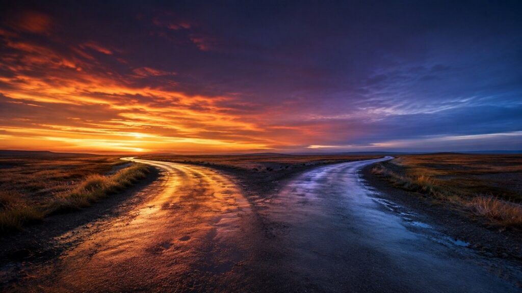 Gold silver news today: a forked road at dusk with one path lit in warm gold tones and one curving into cool blue shadow, representing the Federal Reserve's hike-or-hold decision on July 29, 2026