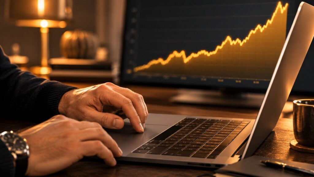 Gold price rising on CPI day as trader monitors market data — gold price CPI Fed reaction August 2026