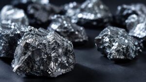 Raw polysilicon chunks on a dark surface — the upstream material at the center of Trump's polysilicon tariff and its implications for silver demand